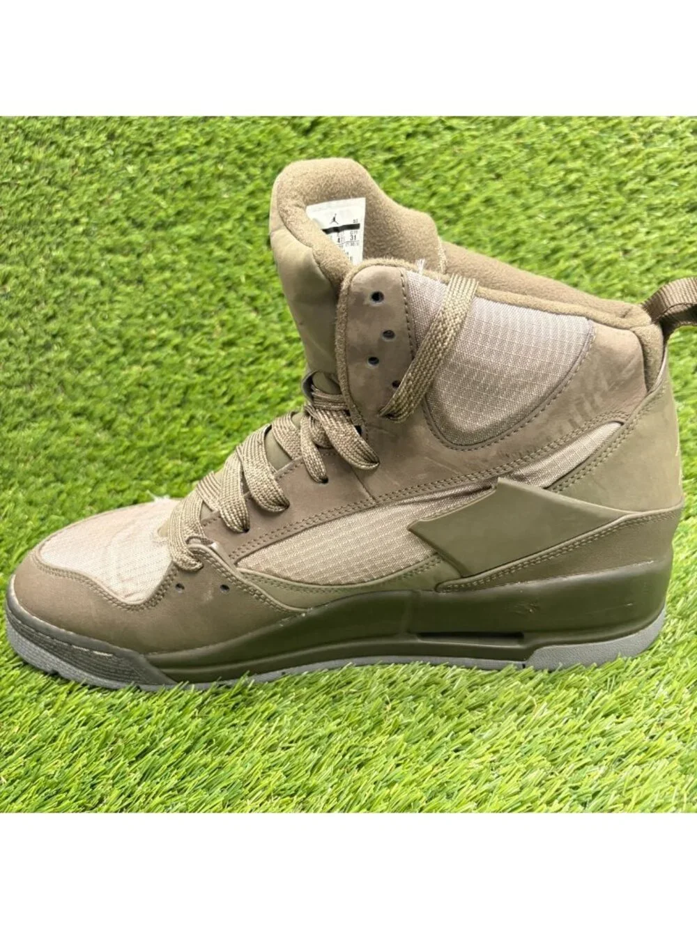 Nike Air Jordan Flight 45 Trek Mens Size 13 Green Khaki Athletic Shoes Sneakers